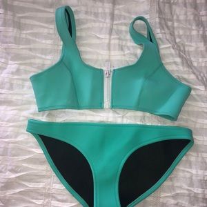 hoaka swimwear teal bikini